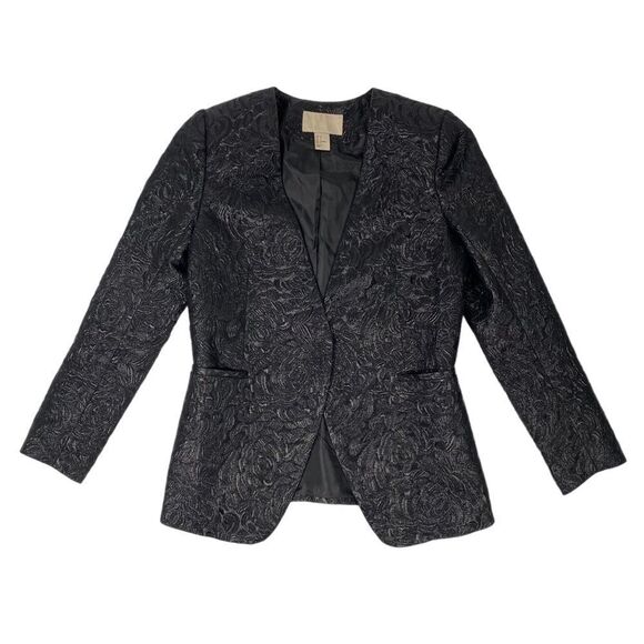 H&M 2012 Textured Floral Blazer Coat Jacket - Picture 1 of 4